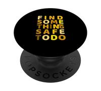 Universidad Varsity-Gold Stay Safe University Varsity-Gold PopSockets PopGrip Adhesivo