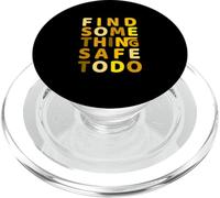 Universidad Varsity-Gold Stay Safe University Varsity-Gold PopSockets PopGrip para MagSafe