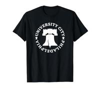 University City Philadelphia Philly Vecindarios Souvenir Camiseta gráfica económica, Hombre, Negro, M