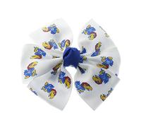University of Kansas KU Jayhawk Girls Team Cheer - Lazos para el pelo, Arco mediano de 9,5 cm, 1 Count (Pack of 1)