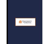 University of Virginia Notebook - 7.25 x 9.5 inches - 100 blank pages with faded logo