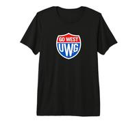 University of West Georgia UWG Wolves Go West Shield Logo Camiseta Premium