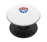 University of West Georgia UWG Wolves Go West Shield Logo PopSockets PopGrip Adhesivo