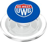 University of West Georgia UWG Wolves Go West Shield Logo PopSockets PopGrip para MagSafe