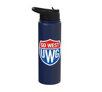 University of West Georgia UWG Wolves Go West Shield Logo Stainless Steel Insulated Water Bottle