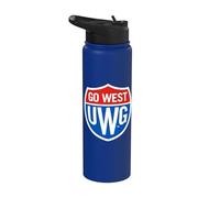 University of West Georgia UWG Wolves Go West Shield Logo Stainless Steel Insulated Water Bottle