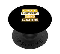 University Varsity-Gold Aquí fuera siendo lindo Varsity-Gold PopSockets PopGrip Adhesivo