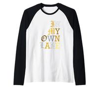 University Varsity-Gold Color In My Own Lane Yellow Camiseta Manga Raglan