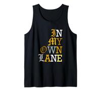 University Varsity-Gold Color In My Own Lane Yellow Camiseta sin Mangas