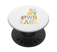 University Varsity-Gold Color In My Own Lane Yellow PopSockets PopGrip Adhesivo