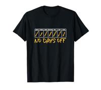 University Varsity-Gold Color Schedule No Days Off Yellow Camiseta