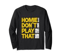 University Varsity-Gold Homie Don't Play That. Amarillo Manga Larga