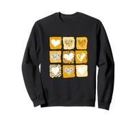 University Varsity-Gold Wild Hearts Amarillo Gráfico Sudadera