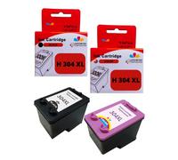 universo cartuccia® 304XL remanufacturado Negro y Tricromía, pack de 2 cartuchos de repuesto con impresoras HP DeskJet 2620, 2630, 3720, 3730, 3750 y 3760, HP ENVY 5010, 5020 y 5030