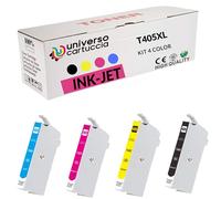 universo cartuccia® tintas compatibles 405XL, T405XL (kit de 4 colores) en uso para Epson Workforce WF-7830DTWF,WF-7835DTWF,WF-7840DTWF, Pro WF-3820DWF, WF-3825DWF, WF-4820DWF, WF-4825DWF, WF-4830DTF