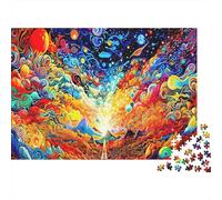 Universo Cósmico Explosión de Colores Puzzle de 1000 Piezas para Adultos Papel Vista Nocturna Relajación Hogar Regalo 38x26cm/1000pcs