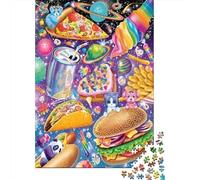 Universo de Comida Colorida Puzzle para Adultos Puzzle de 1000 Piezas Escena Nocturna Puzzle para Toda la Familia Relajación 38x26cm/1000pcs
