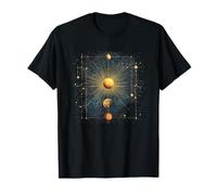 Universo del Sistema Solar Dorado Cósmico Celestial Camiseta
