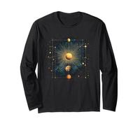 Universo del Sistema Solar Dorado Cósmico Celestial Manga Larga