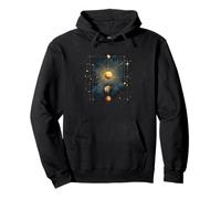 Universo del Sistema Solar Dorado Cósmico Celestial Sudadera con Capucha