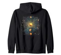 Universo del Sistema Solar Dorado Cósmico Celestial Sudadera con Capucha
