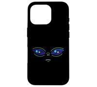 Universo En Los Ojos De Alienígena Divertido Cara Lindo Amante OVNI Carcasa para iPhone 16 Pro