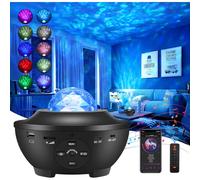 Universo en tu habitación, luz nocturna con proyector de galaxia, proyector de nebulosa LED con rotación de 360 grados, altavoz Bluetooth con