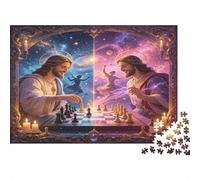Universo fantástico Juego de ajedrez Puzzle de 1000 Piezas Papel para Adultos Arte Nocturno mágico Puzzle para Toda la Familia relajación Regalo 70x50cm/1000pcs