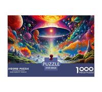 Universo fantástico Planetas Puzzle de 1000 Piezas de Papel para Adultos Escena futurista Colorida Juego de Puzzle 1000 Piezas Puzzle para Toda la Familia Relajación Decoración Regalo 38x26cm/1000pcs