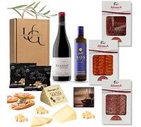 UNIVERSO GOURMET | Cesta Gourmet para Regalar | Vino DO.Ribera | Aceite Oliva Virgen Extra | Embutidos Ibericos Bellota | Paleta Ibérica y Queso Oveja | Pate Pedro Ximenez y Picos Pan Artesanos