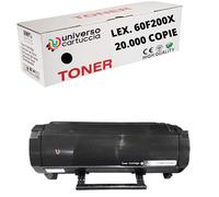 UniversoCartuccia® Tóner Rebuilt negro, 20.000 páginas sustituye a Lexmark 60F2X00, 602X, 60F0XA0, 600XA, 60F2X0E, 602XE, para impresoras Lexmark MX510DE, MX511DE, MX511DTE, MX511DHE, MX611DE, MX61DHE