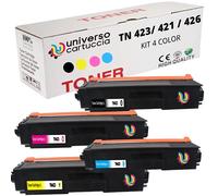 UniversoCartucho de tóner compatible en sustitución de Brother TN-423 TN421 MFC-L8690CDW MFC-L8900CDW HL-L8260CDW HL-L8360CDW DCP-L8410CDW (Kit de 4 colores)