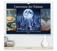 Universum der Träume (hochwertiger Premium Wandkalender 2026 DIN A2 quer), Kunstdruck in Hochglanz: Zwölf Sci-Fi-Bilder zwischen Sternen, Aliens und Androiden