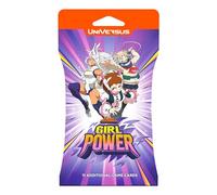 Universus My Hero Academia: Girl Power Booster - Paquete Colgante de 11 Cartas, Juego de Cartas de construcción de mazos, poderosos Personajes Femeninos, Incluye Tarjeta de Aluminio