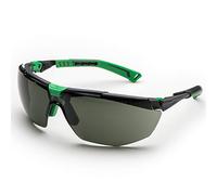 UNIVET | 5X1 Solar G15, Gafas de Protección para el Trabajo, Sol, Lentes Solares (EN172), Resistentes a los Arañazos y Envolventes para Máxima Cobertura (EN166, EN170, EN172), Gris Oscuro/Verde
