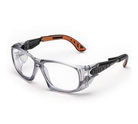 UNIVET 5 X 9.01.11.00 "5 x 9" - Gafas de esquí con cristal transparente, color gris oscuro/Naranja