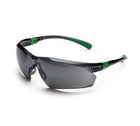 UNIVET | 506 UP Solar Flash Mirror, gafas protectoras de trabajo, gafas de sol, lente espejo, antiarañazos, ligeras, flexibles y resistentes, lentes solares (EN166, EN170, EN172), negro/verde