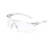 UNIVET, Gafas 505 UP antiadherentes y antiarañazos, protección contra partículas y radiaciones, transparentes, 25260