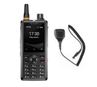 UNIWA F41 Zello Walkie Talkie Profesional 4G Teléfono Exteriores SOS GPS IP54 Resistente 1GB+8GB POC Android 8.1 PPT 4600mAh Doble Cámara SIM (F41+Micrófono)