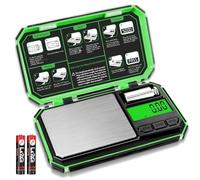 UNIWEIGH Báscula Digital de precisión 200g/0.01g,Mini Balanzas de comida,Portátiles Joyería Balanza,Báscula Electrónica para Cocina,Droga,Polvo,Café,Monedas,Cocinar (batería incluida) verde brillante