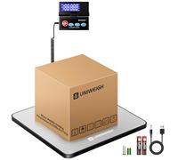 UNIWEIGH Envío Escala Postal,440lb/10g Báscula comercial de precisión con gran plataforma de acero inoxidable duradero,Balanza postal de alta resistencia para Paquetería,Equipaje,Correo,Almacén,Hogar