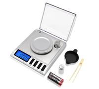UNIWEIGH Milligram Scale 50g/001g,Compact Pocket Scale with 20g Calibration Weight,Jewelry and Gem Scale, Mg Scale for Powder Medicine,Reloading, Includes Scoop, Powder Pan and Tweezers