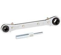 Uniweld 70022 Llave de trinquete reversible con adaptador de llave hexagonal doble DHVA, color plateado