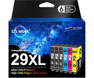 Uniwork 29XL Cartuchos de Tinta Reemplazo para Epson 29 29XL Compatible para Expression Home XP-235 XP-245 XP-247 XP-255 XP-257 XP-332 XP-335 XP-342 XP-345 XP-352 XP-355 XP-432 XP-435
