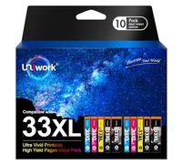 Uniwork 33XL Cartuchos de Tinta Reemplazo para Epson 33 33XL 33 XL Compatible para Expression Premium XP-530 XP-540 XP-630 XP-635 XP-645 XP-640 XP-830 XP-900 XP-7100