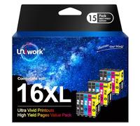 Uniwork Cartucho de Tinta Compatible para Epson 16XL Workforce WF2760 WF2630 WF2750 WF2660 WF2650 WF2540 WF2530 WF2010 WF2510 WF2520 (6 Negros, 3 Cian, 3 Magenta, 3 Amarillo)