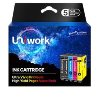 Uniwork Compatibles para 604XL Cartuchos para Cartuchos Epson 604 XL Multipack para Epson XP-2200 Expression Home XP-4200 XP-3200 WorkForce WF-2930 DWF WF-2910 DWF WF-2935 DWF (5-Pack)