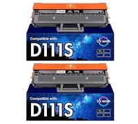 Uniwork MLT-D111S D111S - Tóner para Samsung Xpress M2070W M2026W M2070 M2070FW M2020 M2026 M2022W M2022 M2070F M2020W (Negro, 2 Unidades)