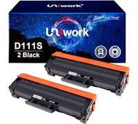 Uniwork MLT-D111S D111S - Tóner para Samsung Xpress M2070W M2026W M2070 M2070FW M2020 M2026 M2022W M2022 M2070F M2020W (Negro, 2 Unidades)