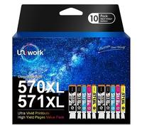 Uniwork PGI-570 CLI-571 Cartuchos de Tinta Compatible para Canon 570 571XL para Canon PIXMA MG5750 MG5753 MG6852 TS5050 TS5051 TS6051 MG5751 MG6850 MG6853 TS5055 TS6050 MG5752 MG6851 TS5053 TS6052